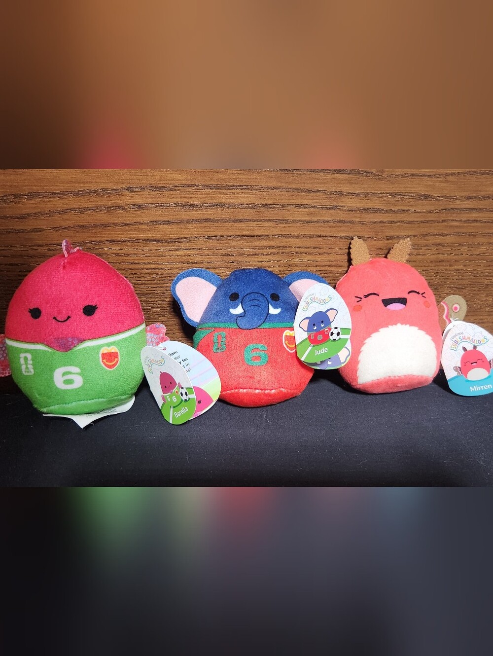 Squishmallows Mcdonalds Lot of 3 Jude Mirren Barella FIFA